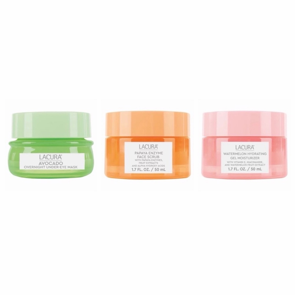 NWT LaCura Avocado 🥑 Papaya 🍃 & Watermelon 🍉 Skincare Set BNIB